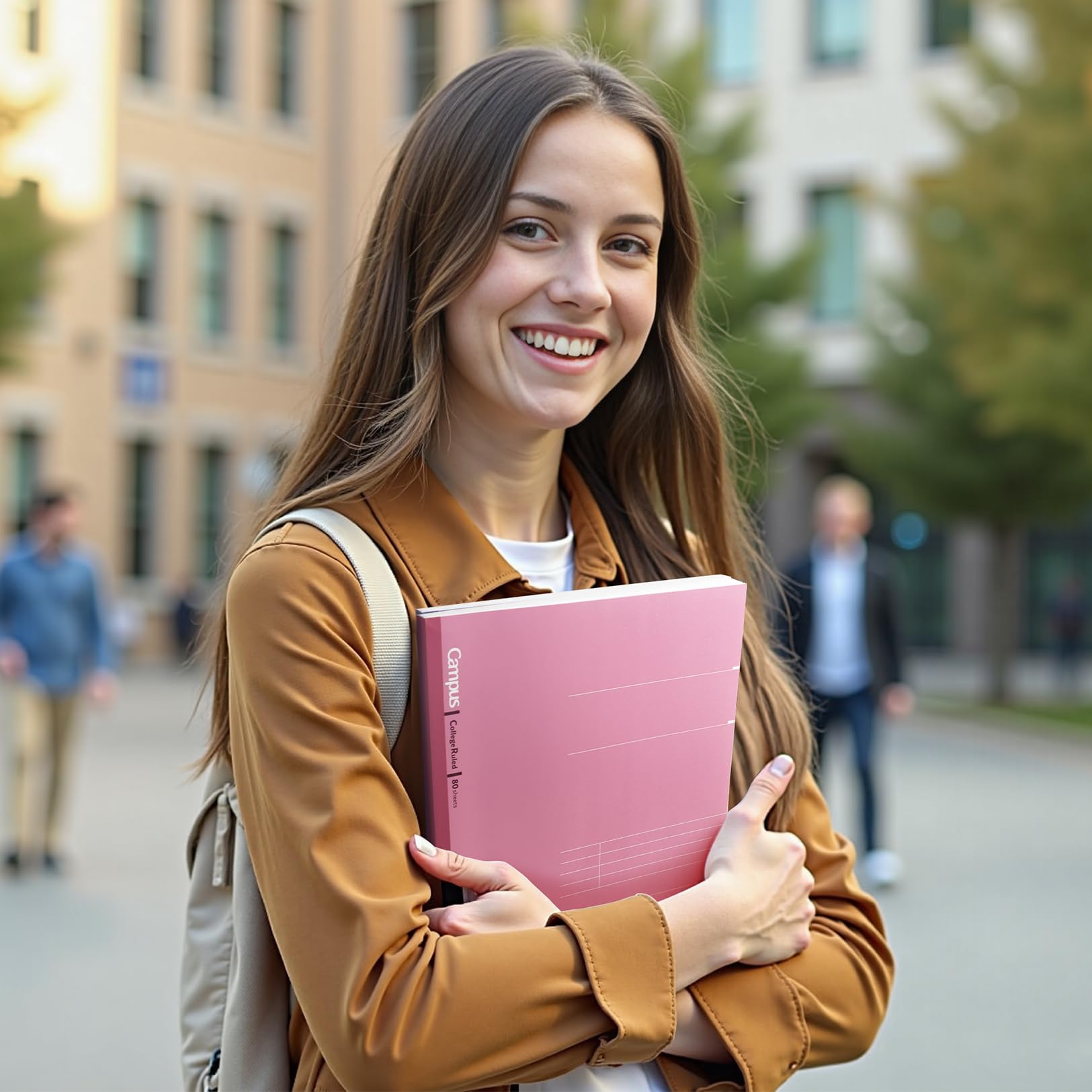 KOKUYO Composition Notebooks, 3 Pack Campus 9-3/4" x 7-1/2" Comp Book with College Ruled, 80 Sheets, Pink Blue Lavender School Lined Notebook Journal for Work Study Note Taking (WSG-NO-308CG1×3)