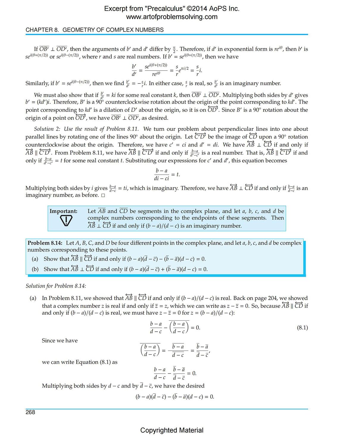 Art of Problem Solving (AoPS) Series, Precalculus 2 Books Set of Text and Solution by Richard Rusczyk