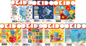 OKIDO Learning Series 7-Book Set – Germs, Stars, Machines, Numbers, Muscles, Underwater, Music