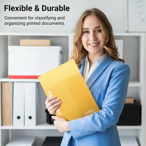 Kokuyo Portfolio Folder with Pockets Folder for Paper Organization, Heavy Duty Pocket Fits US Letter & A4，Dual-Purpose Clip & Pocket Design (FU-CE755M)