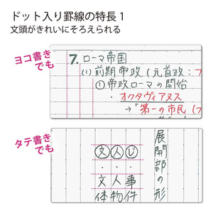 Kokuyo AMNO-3BTNX5-1 Notebooks, Campus Notebook, B5, With Dots, B Ruled, 5 Pack Black