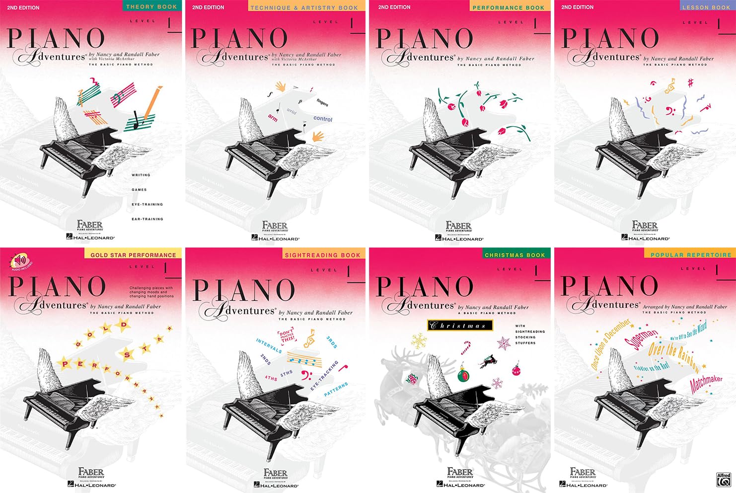 Full Piano Adventures Level 1：Theory Book, Technique & Artistry，Performance，Lesson，Gold Star Performance，Sightreading，Christmas，Popular Repertoire