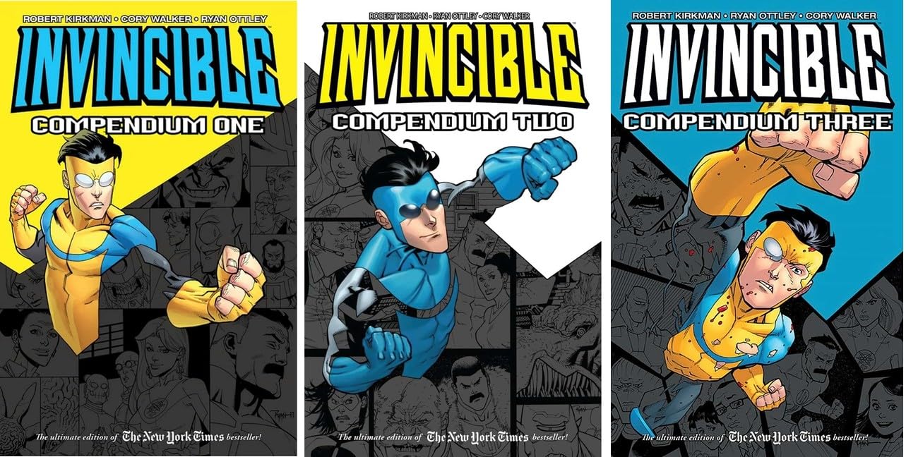 Invincible Collection (3 Paperback Books) - Compendium Volume 1, Compendium Volume 2, Compendium Volume 3