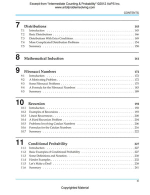 Art of Problem Solving (AoPS) Series, Intermediate Counting and Probability 2 Books Set of Text and Solution by David Patrick