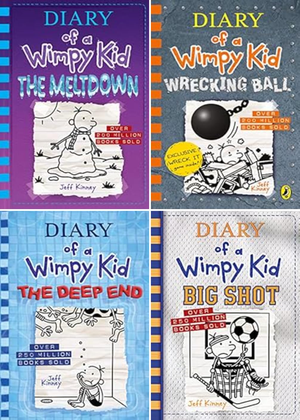 Diary of a Wimpy Kid Series, Vol 1-18, 18 Books Collection Hardcover Set, by Jeff Kinney
