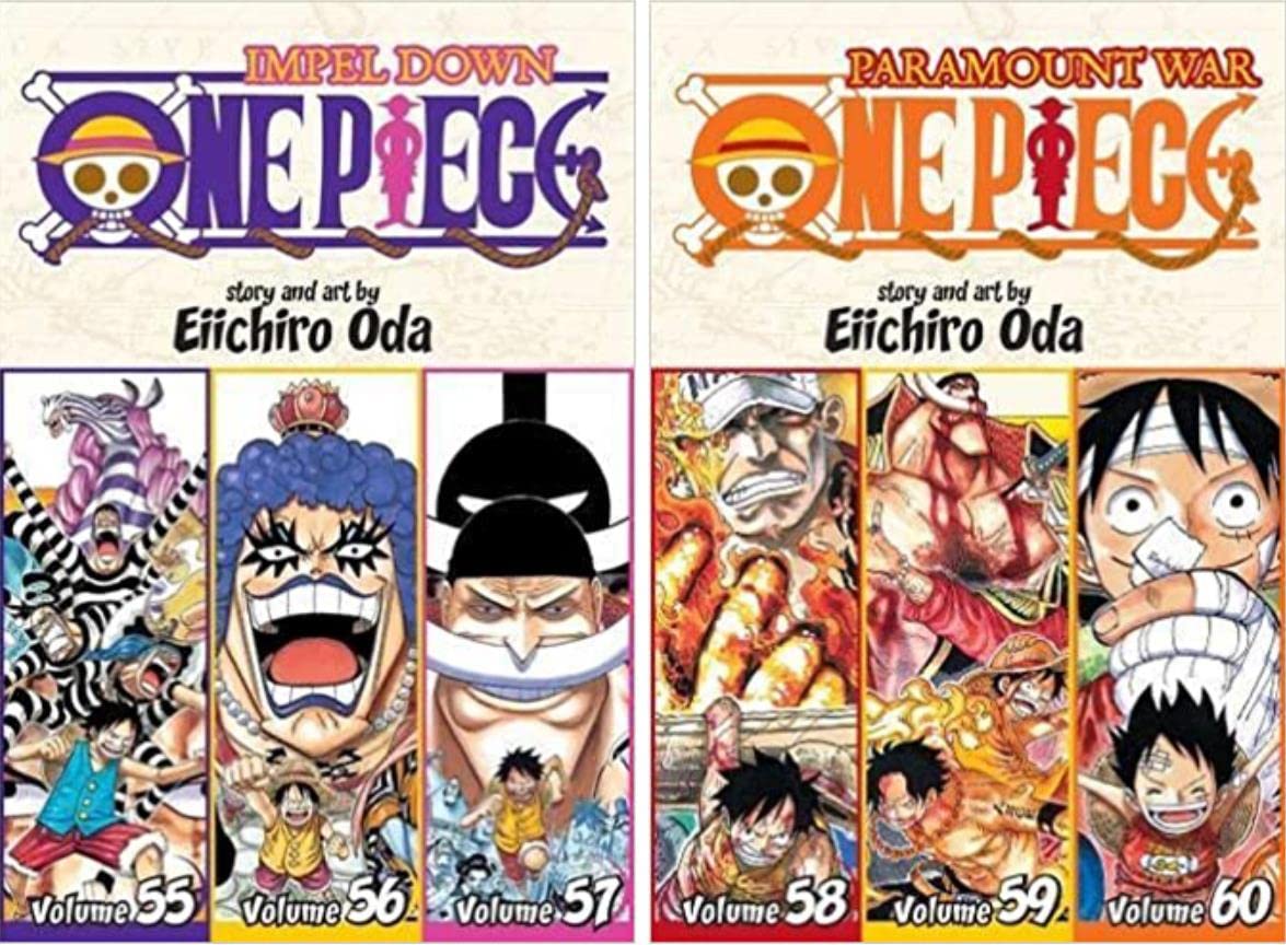 One Piece 3-in-1 Edition 10-book Manga Set 11-20: Vol. 31-60 by Eiichiro Oda