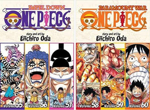 One Piece 3-in-1 Edition 10-book Manga Set 11-20: Vol. 31-60 by Eiichiro Oda
