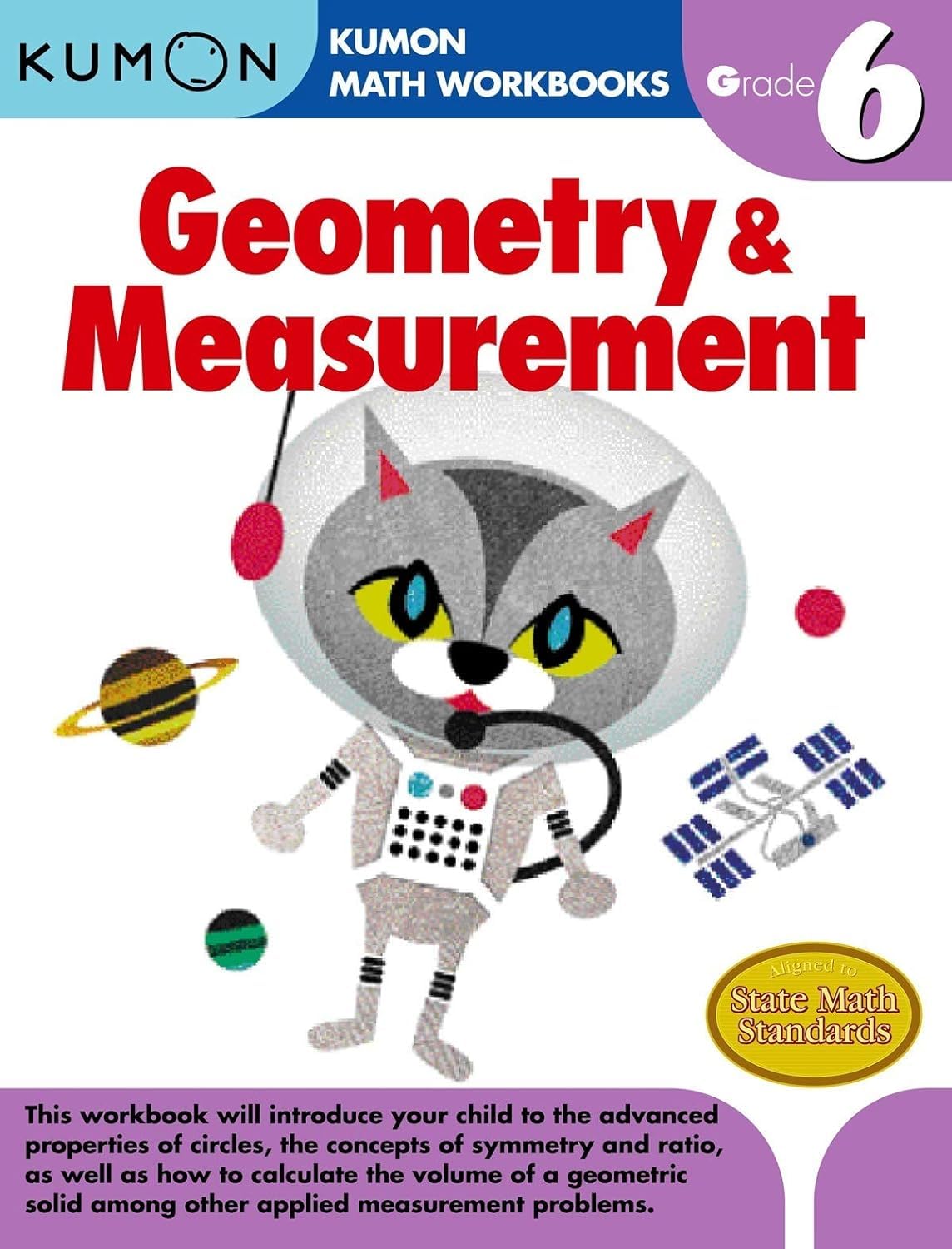 Kumon Workbooks Grade 6 Complete Set (5 Books) - Fractions, Geometry&Measurement, Word Problems, Reading, Writing