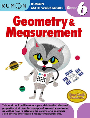 Kumon Workbooks Grade 6 Complete Set (5 Books) - Fractions, Geometry&Measurement, Word Problems, Reading, Writing