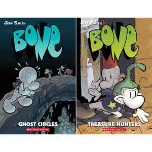 Bone 10-Book Collection Set, Vol.1–9 & Rose (Out From Boneville, The Great Cow Race, Eyes of the Storm, The Dragonslayer, Rock Jaw, Old Man’s Cave, ... Treasure Hunters, Crown of Horns, Rose)