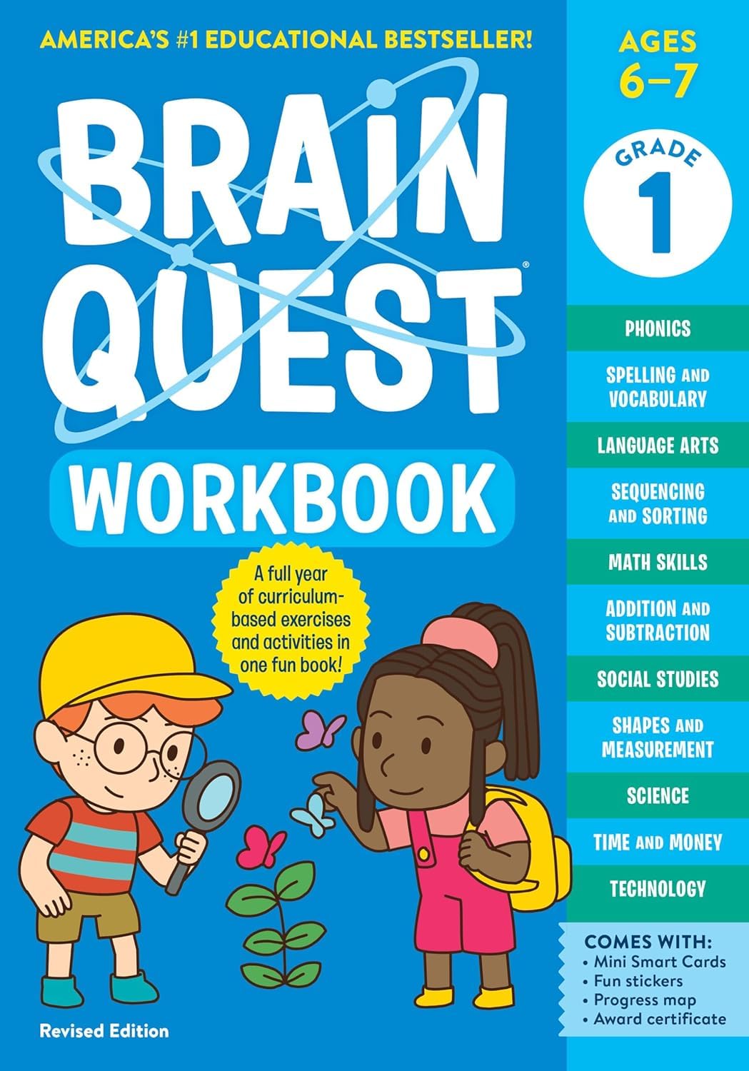 Brain Quest 1-Book & Cards Set. Brain Quest Workbook 1st Grade Revised Edition & Brain Quest 1st Grade Smart Cards Revised 5th Edition by Workman Publishing