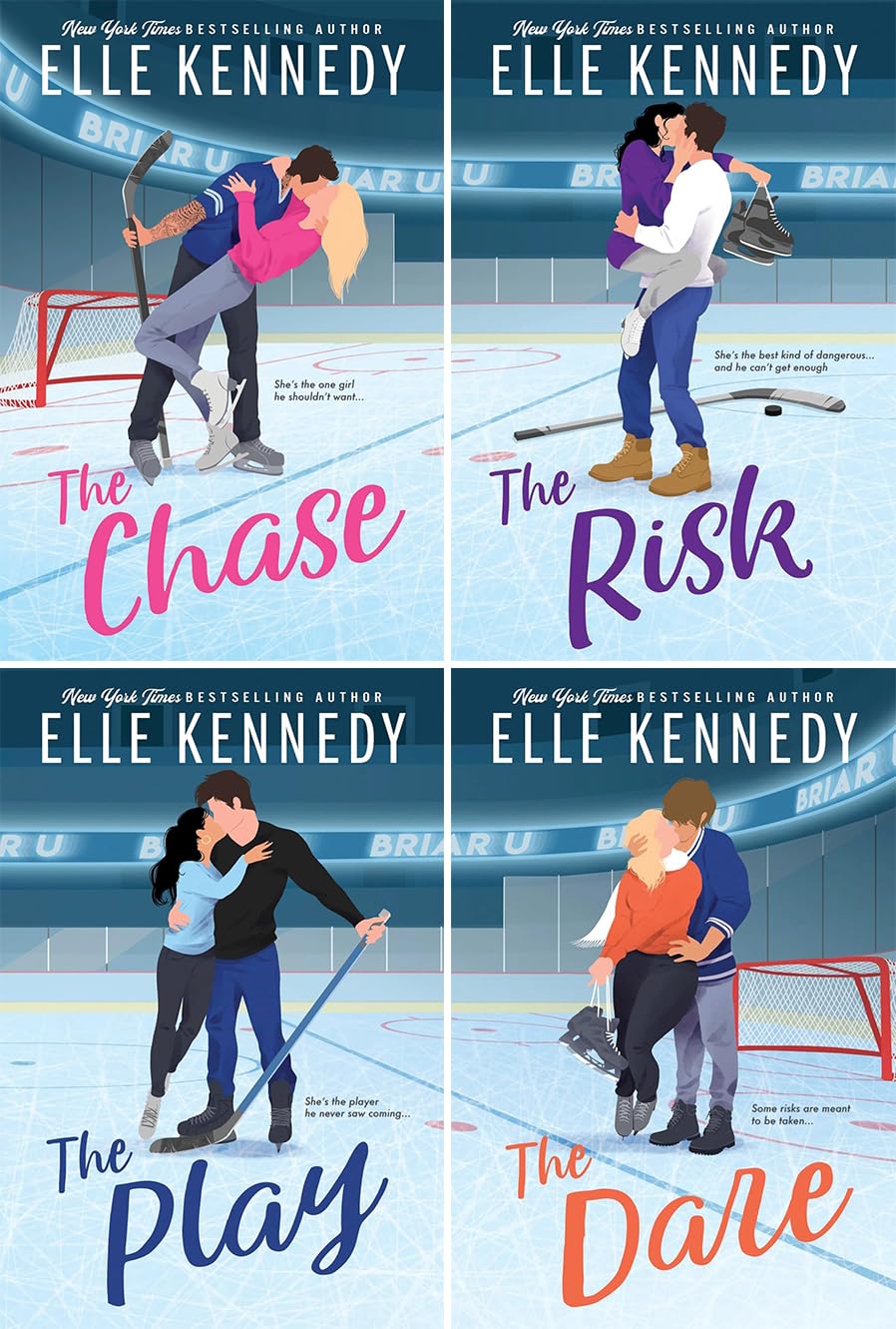 Briar U Series 4-Book Collection Set — The Chase, The Risk, The Play, The Dare — New Adult College Romance by Elle Kennedy