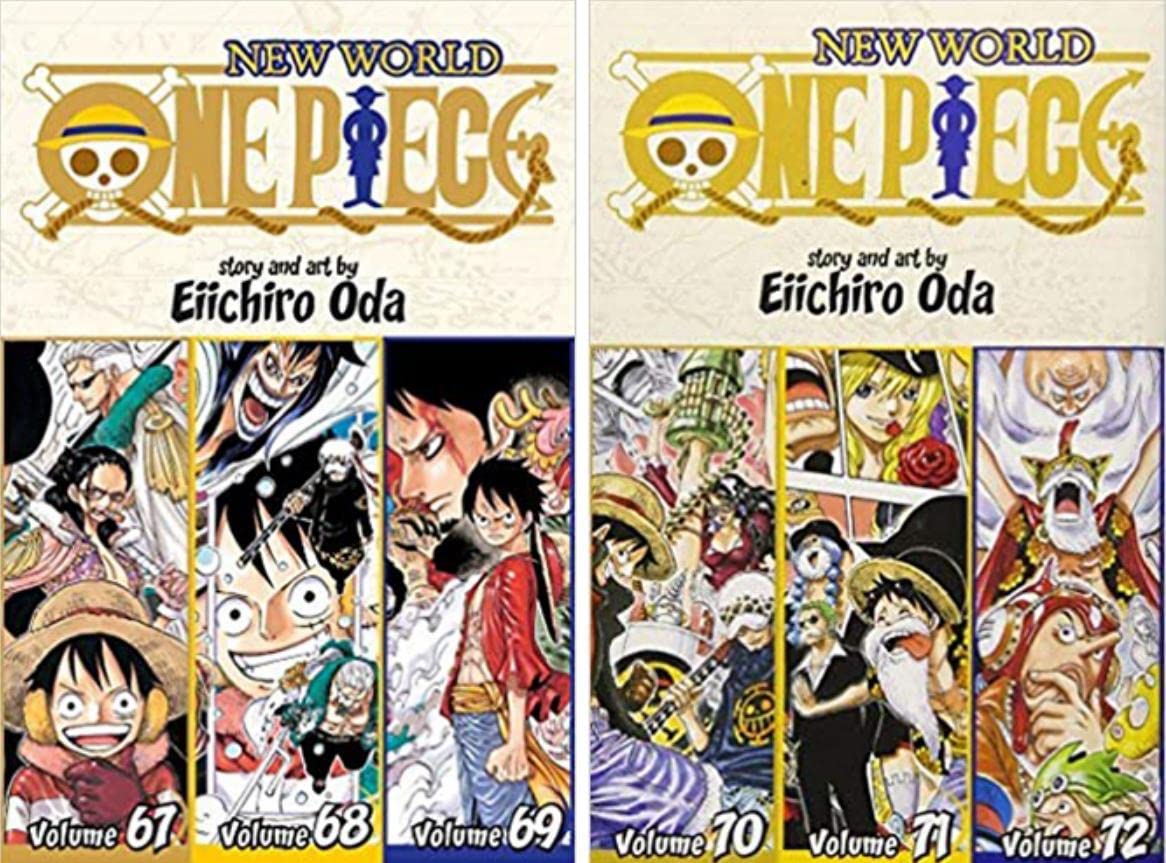One Piece 3-in-1 Edition 12-book Manga Set 21-32: Vol. 61-96 by Eiichiro Oda