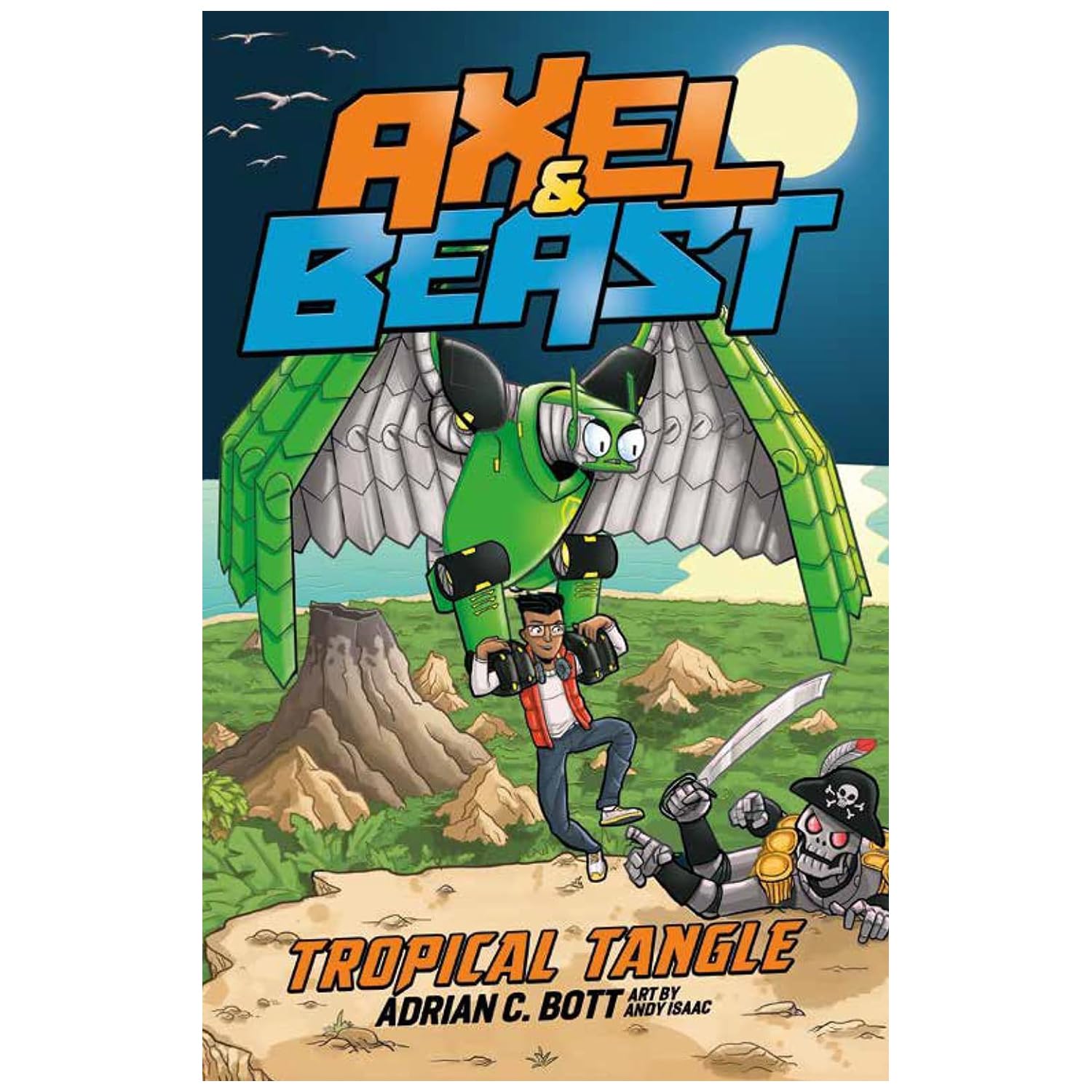 Axel & Beast Series 6 Books Set by Adrian C. Bott - Antarctic Attack, Castle of Cyborgs, The Grabbem Getaway, The Omega Operation, Robotic Rumble, Tropical Tangle
