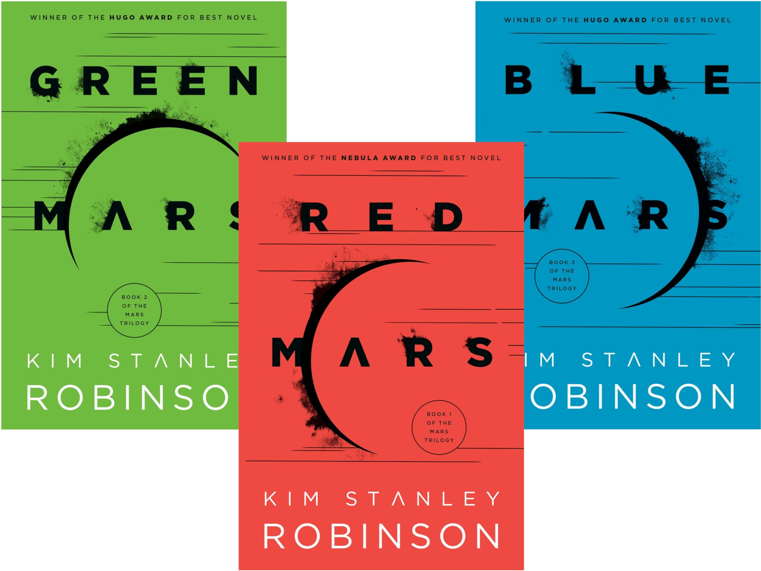 NEW LARGE-SIZE PAPERBACK EDITION! Mars Trilogy Series 3 Books Set (Red Mars, Green Mars, Blue Mars)