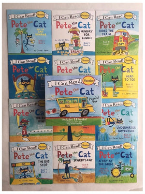 Pete the Cat Childrens Books Box Set I Can Read Phonics Learn to Read Lot 12 NEW