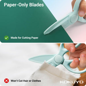 Kokuyo Toddler Safety Scissors, 2 Pack ABS Child-Safe Preschool Training Kids Scissors & Practice Sheets Paper Cutting, Ergonomic Blunt Tips, Early Childhood Craft Supplies for 2-4 Years, Japan Import