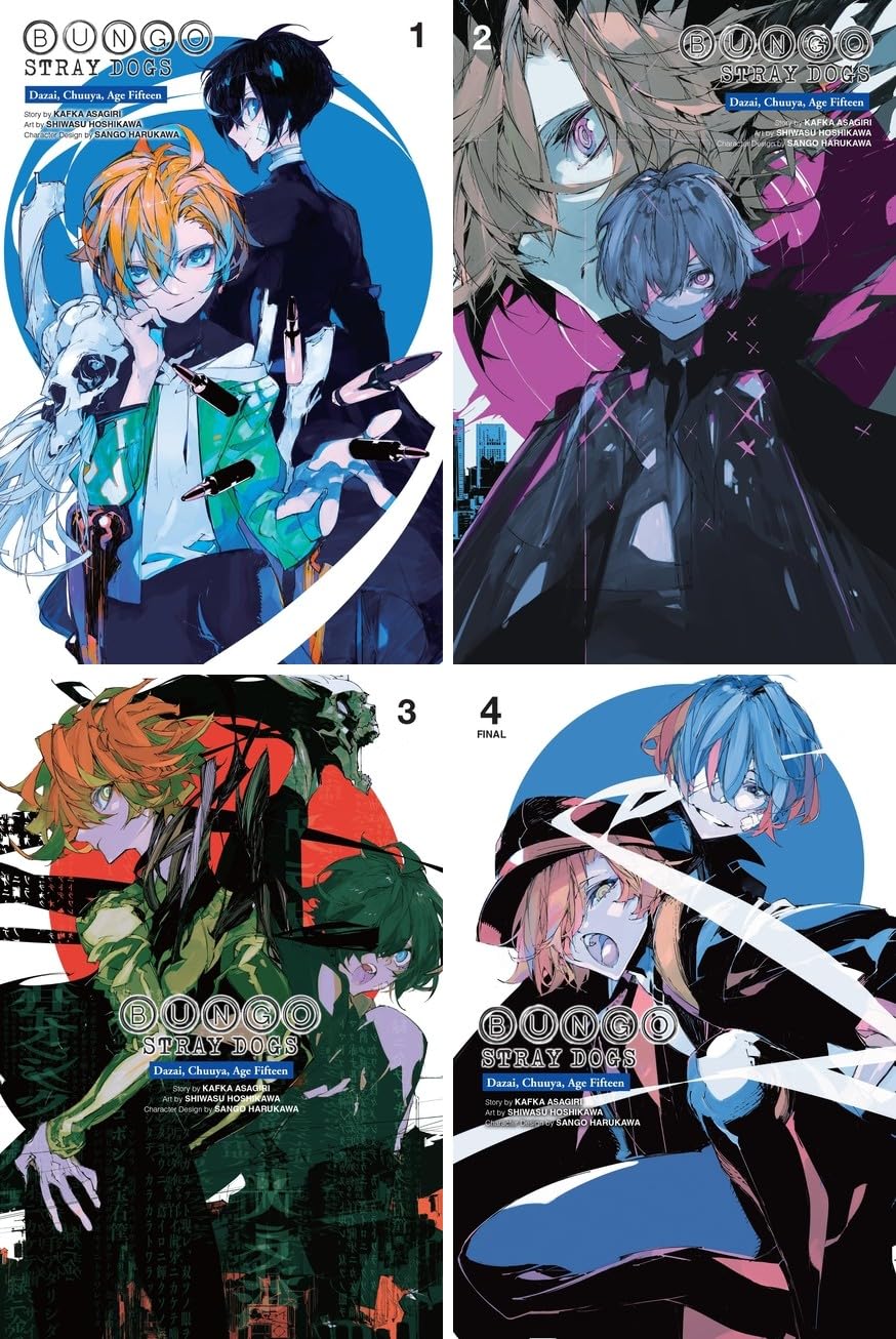 Bungo Stray Dogs: Dazai, Chuuya, Age Fifteen Collection (4 Paperback Books) - Vol. 1, Vol. 2, Vol. 3, Vol. 4