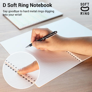 Kokuyo Spiral Notebook Journal, 4 Pack Campus B5 Soft Ring Notebooks with Dotted A 7mm Rule, 40 Sheets, Aesthetic 1 Subject Notebook in Blue Pink Yellow Green, College Office Note Taking. Japan Import