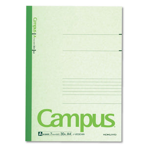 KOKUYO Campus Notebook, A 7mm(0.28in) Ruled, A4, 30 Sheets, 35 Lines, Pack of 5, 5 Colors, Japan Improt (NO-203CAX5)