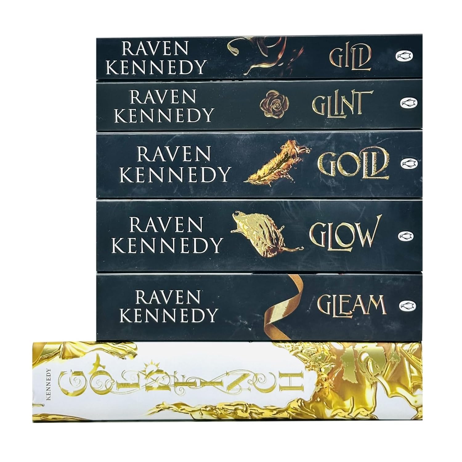 The Plated Prisoner Series 6 Books Collection Set By Raven Kennedy(Gild, Glint, Gleam, Glow, Gold & Goldfinch)