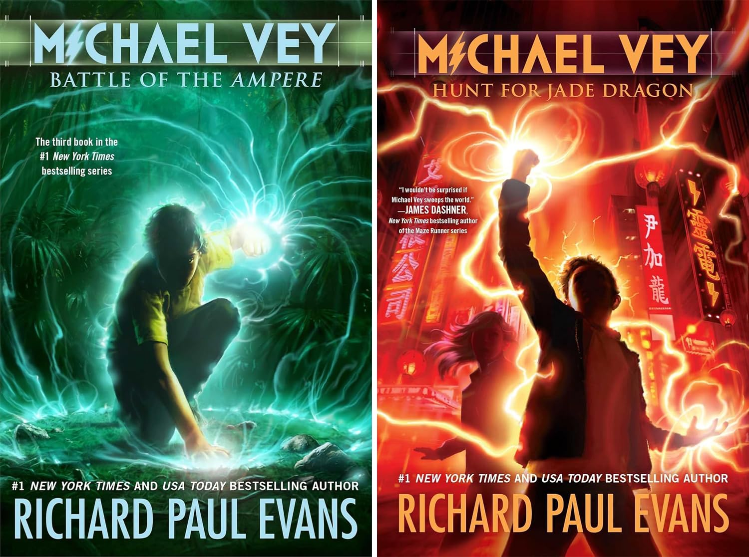 Michael Vey Series 9 Books Set - The Prisoner of Cell 25, Rise of the Elgen, Battle of the Ampere, Hunt for Jade Dragon, Storm of Lightning, Fall of Hades, The Final Spark, The Parasite, The Traitor