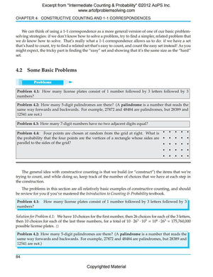 Art of Problem Solving (AoPS) Series, Intermediate Counting and Probability 2 Books Set of Text and Solution by David Patrick