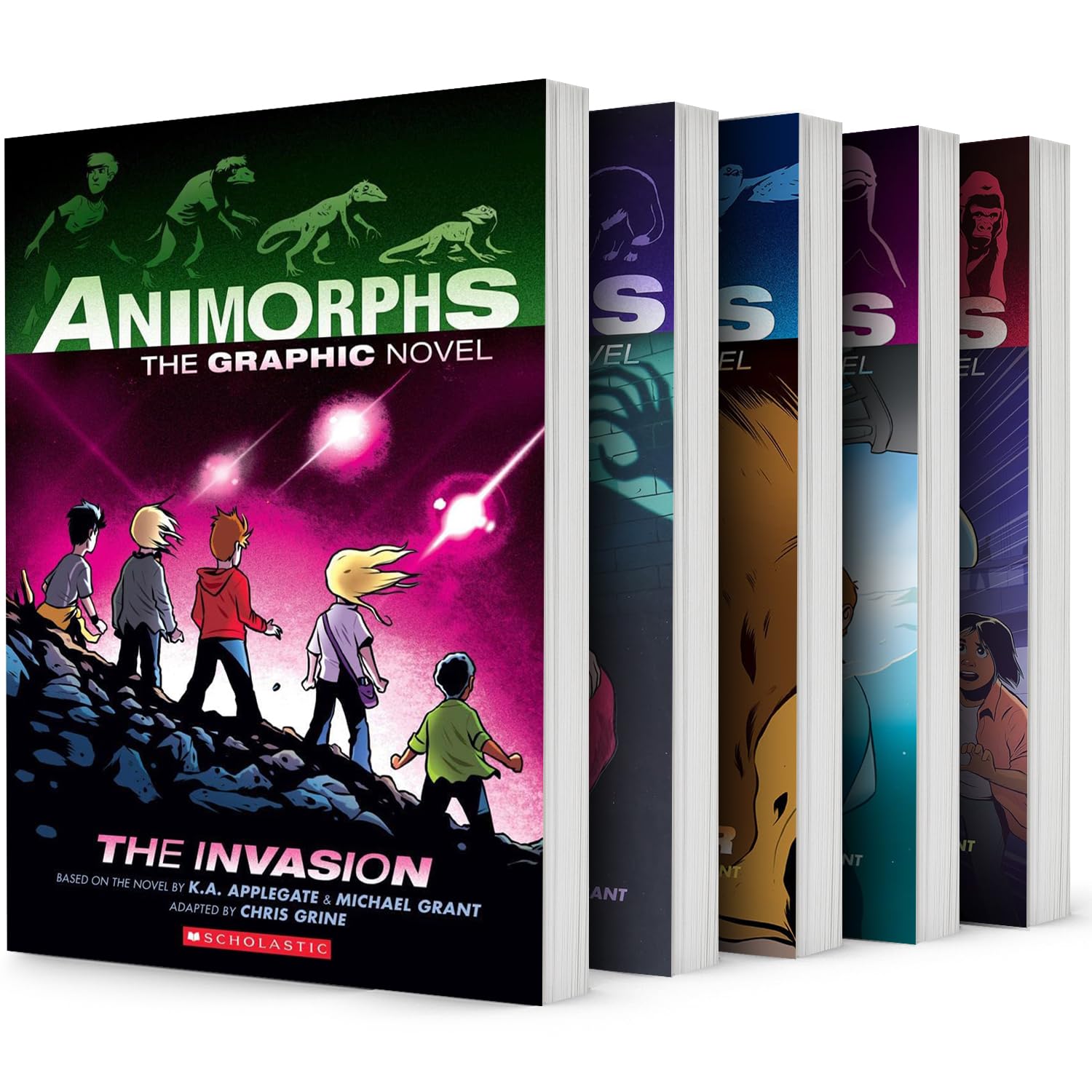 Animorphs Graphic Novels Series Vol.1-5, 5 Books Collection Set, The Invasion, The Visitor, The Encounter, The Message, The Predator