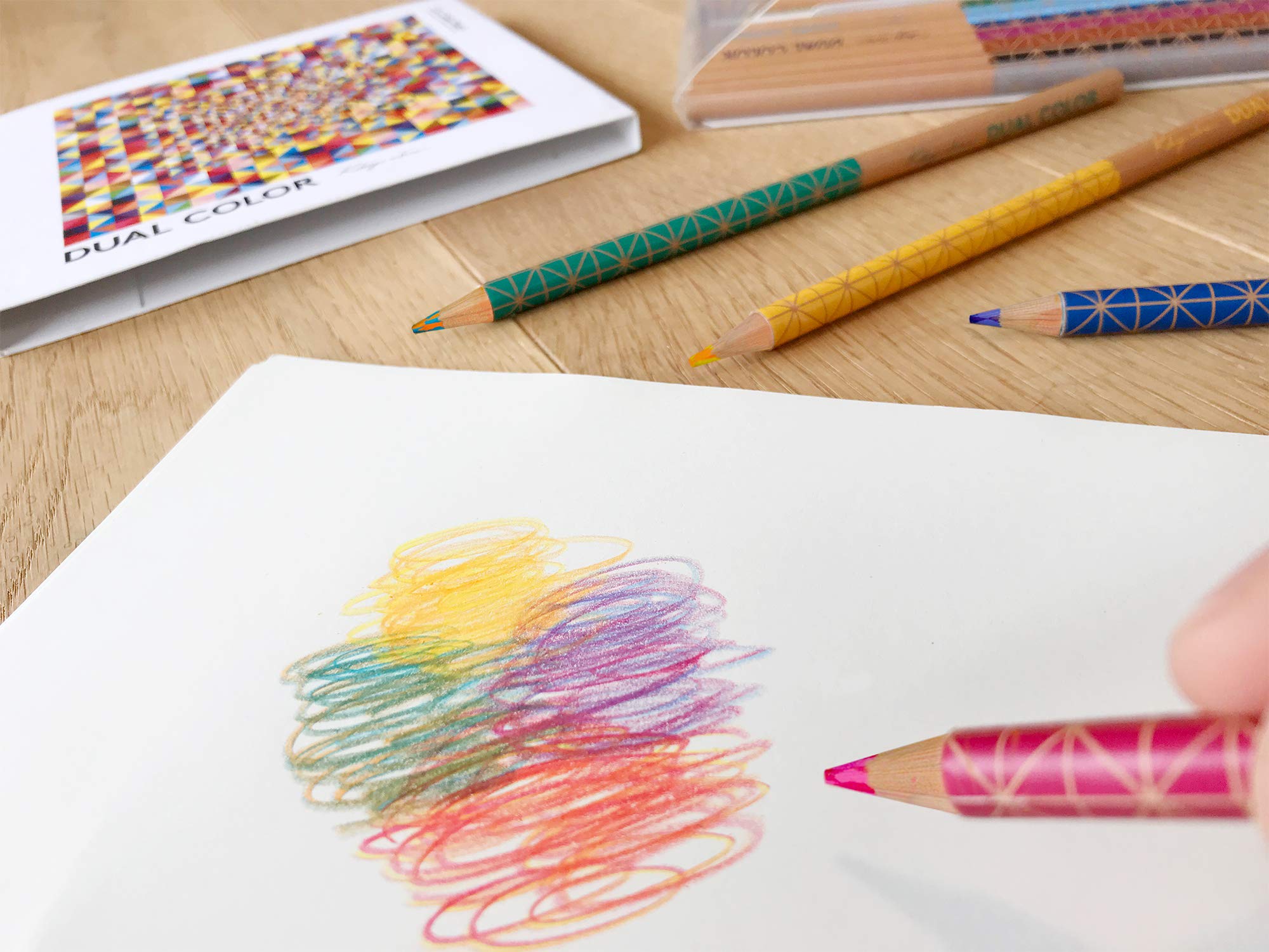KOKUYO Dual Colored Pencils in 20 Colors. Smooth Coloring Pencils for Durable, Vibrant, Coloring, Drawing, Sketching, Arts & Crafts Supplies Gift. Japan Import (KE-SP14)