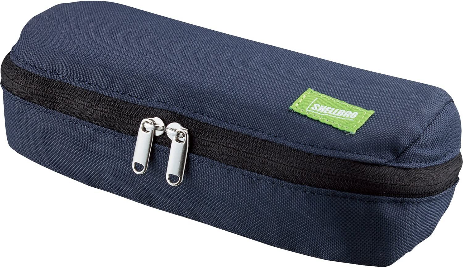 KOKUYO Shellbro Pen Case, Shell-shaped structure, Big Capacity Pencil Case, Large Pencil Pouch, Stationery Pen Bag, Navy x Blue, Japan Import (F-VBF190-2)