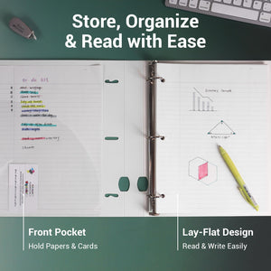 MUKAWA 1 Inch 3 Ring Binder, D-Ring Binder Holds 250 Sheets, PP Cover with Writable Spine Label, Lay-Flat Design, Letter Size 8.5x11, Lightweight for School, Office & Home Organization, 2 Pack, Beige