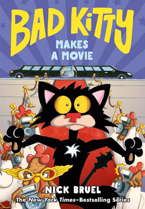 Bad Kitty Graphic Novel Series 4 Books Set by Nick Bruel – Bad Kitty Goes On Vacation, Bad Kitty Gets a Phone, Bad Kitty: Supercat, and Bad Kitty Makes a Movie