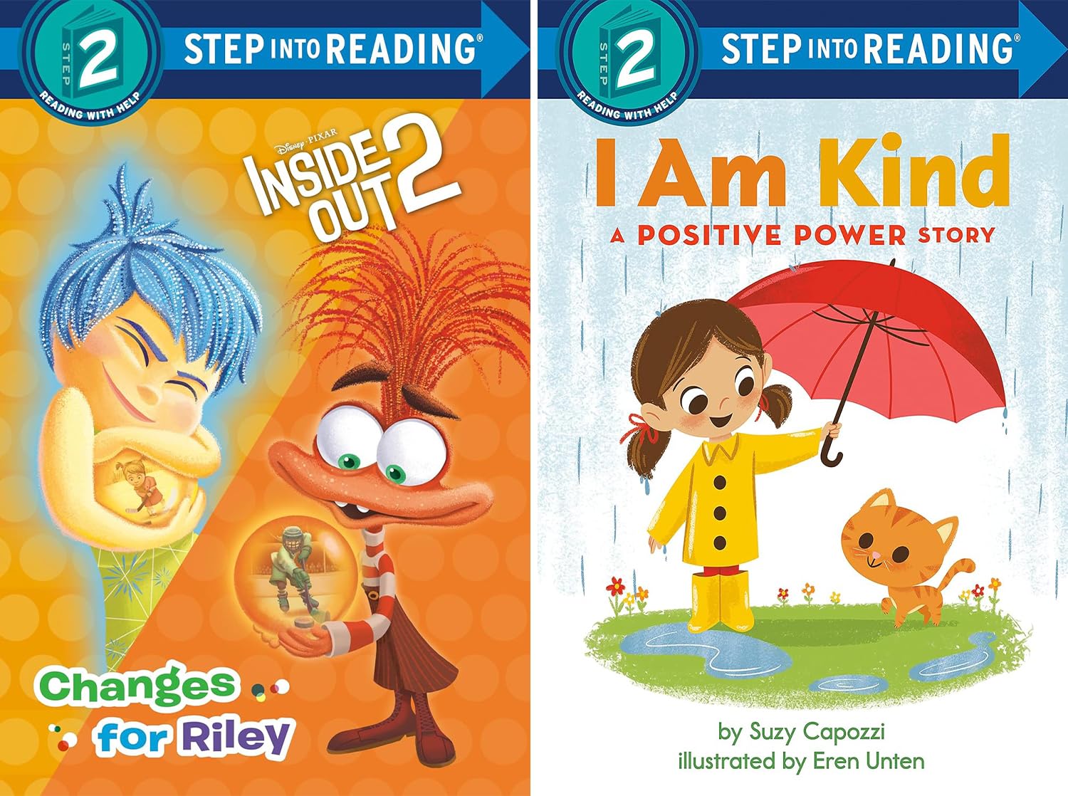 The Step into Reading level 2 Early Reader 9-Book Set – Changes for Riley, I Am Kind, Grumpy Monkey Get Your Grumps Out, Pizza Party! , Bones, Family Is Everything, Moana's Canoe Crew, Pizza Pig, Wild Sea Creatures