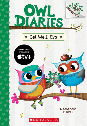 Owl Diaries Series, Collection Set of 6 Books, Vol.16-21. Get Well, Eva; Eva in the Band; The Nature Club; Eva for President; The Owlympic Games, Eva and the New Teacher, by Rebecca Elliott