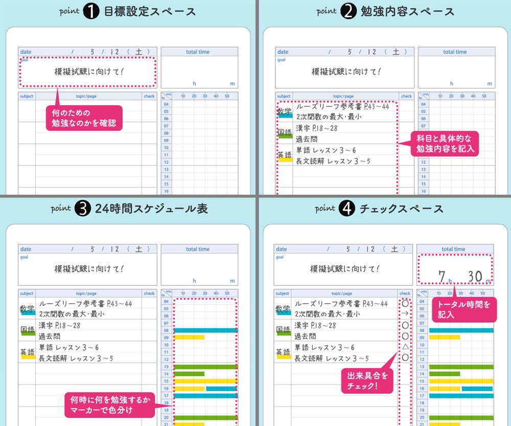 KOKUYO Campus Study Planner Notebook, Daily Ruled, A5, Gray, for 63 Days, Japan Import (NO-Y82MD-M)