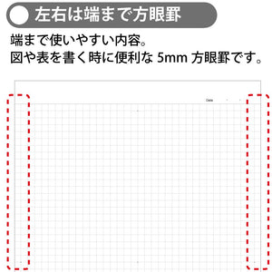 KOKUYO Composition Notepad, 1 Pack Campus A5 Comp Graph Note Pad with 5mm Grid, 40 Sheets, 5 x 5 School Square Notepad in Black, Journal Note Pad for Women Work Study Note Taking. (RE-M747S5-D)