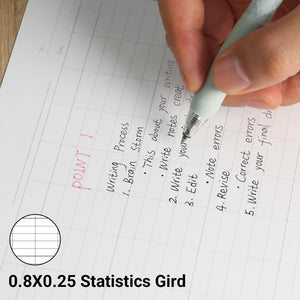 Kokuyo Campus Loose Leaf Paper, B5 Filler Paper with Statistics Graph, 50 Sheets 75 GSM Sarasara Smooth Writing, 26 Holes, 10-1/4"x7-1/4” Binder Notebook Bleed Resistant Paper. Japan Import (NO-837VN)