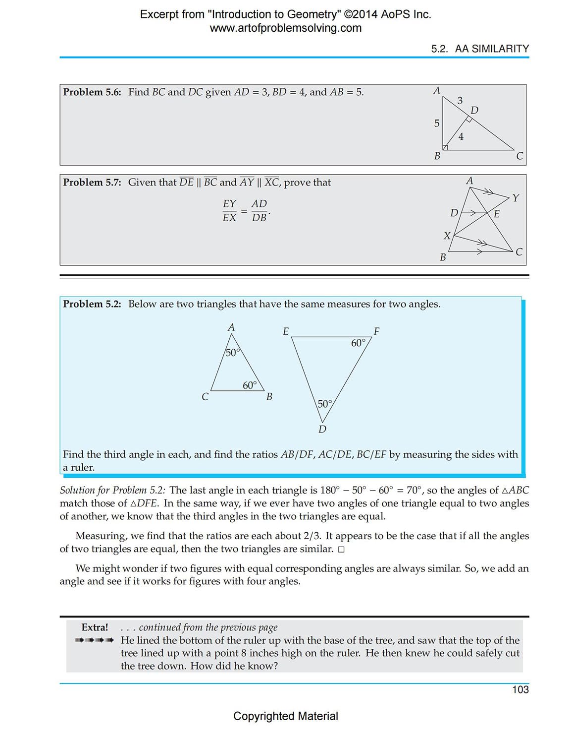 Art of Problem Solving (AoPS) Series, Introduction to Geometry 2 Books Set of Text and Solution by Richard Rusczyk