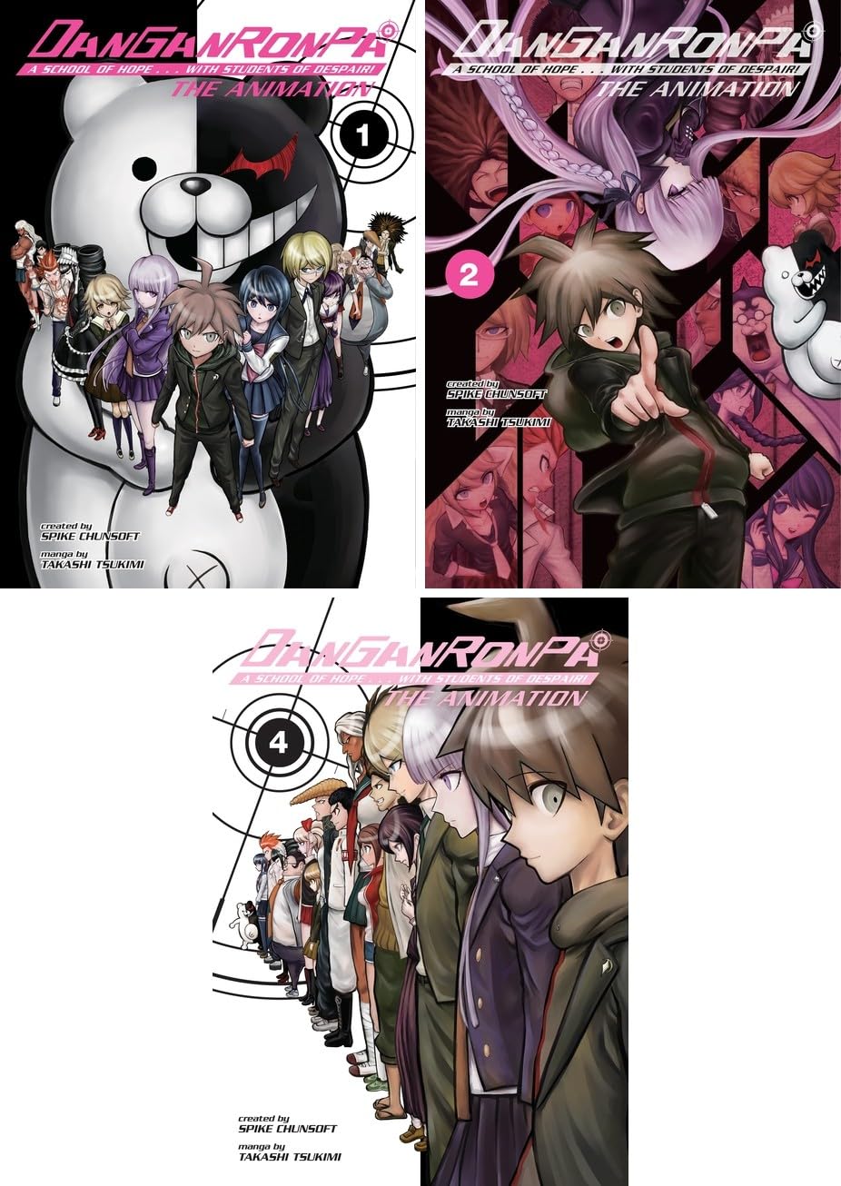 Danganronpa: The Animation Collection (3 Paperback Books) - Volume 1, Volume 2, Volume 4