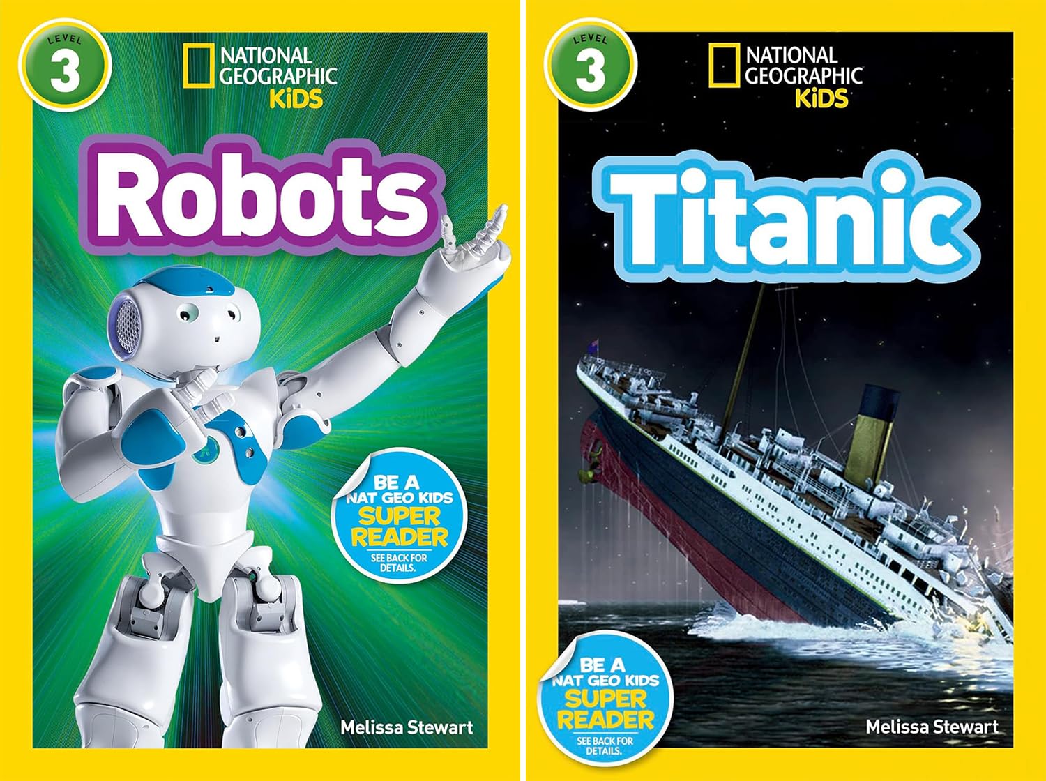 National Geographic Kids Readers Series (Level 3) 10 Books Collection Set (Robots, Titanic, Skyscrapers, Amazon Animals, Wildfires, Meteors, Mars, Cats vs Dogs, Bears, Ancient Egypt)