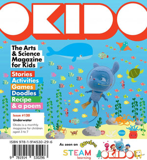 OKIDO Learning Series 7-Book Set – Germs, Stars, Machines, Numbers, Muscles, Underwater, Music