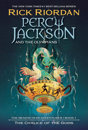 Percy Jackson and the Olympians Series, Set of 7 Books. Lightning Thief, Sea of Monsters, Titan's Curse, Battle of the Labyrinth, Last Olympian, The Chalice of the Gods, Wrath of the Triple Goddess