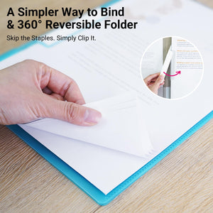 Kokuyo Portfolio Folder with Pockets Folder for Paper Organization, Heavy Duty Pocket Fits US Letter & A4，Dual-Purpose Clip & Pocket Design (FU-CE755M)