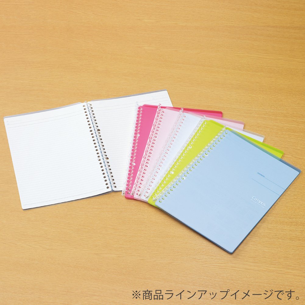 Kokuyo Campus Smart Ring Binder, B5 Yellow Green Refillable Binder Notebook 26 Holes with 10 Extra Loose-Leaf Paper, Up to 25 Filler Papers for Work & Study, Japan Import (RU-SP700YG)