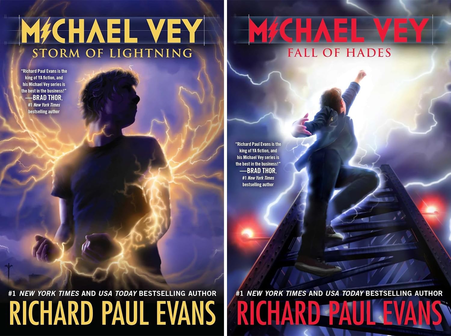 Michael Vey Series 9 Books Set - The Prisoner of Cell 25, Rise of the Elgen, Battle of the Ampere, Hunt for Jade Dragon, Storm of Lightning, Fall of Hades, The Final Spark, The Parasite, The Traitor