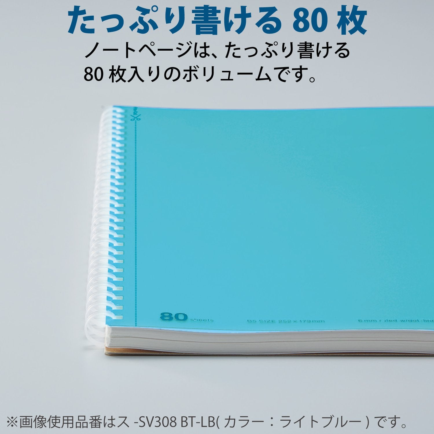 KOKUYO Blank Spiral Notebook, 10'' x 7'' Business Unruled Journal B5 Soft Ring Notebooks, 80 Perforated Sheets, Plain Sketchbook for Drawing, White Soft PP Cover. Japan Import (SU-SV308BT-W)
