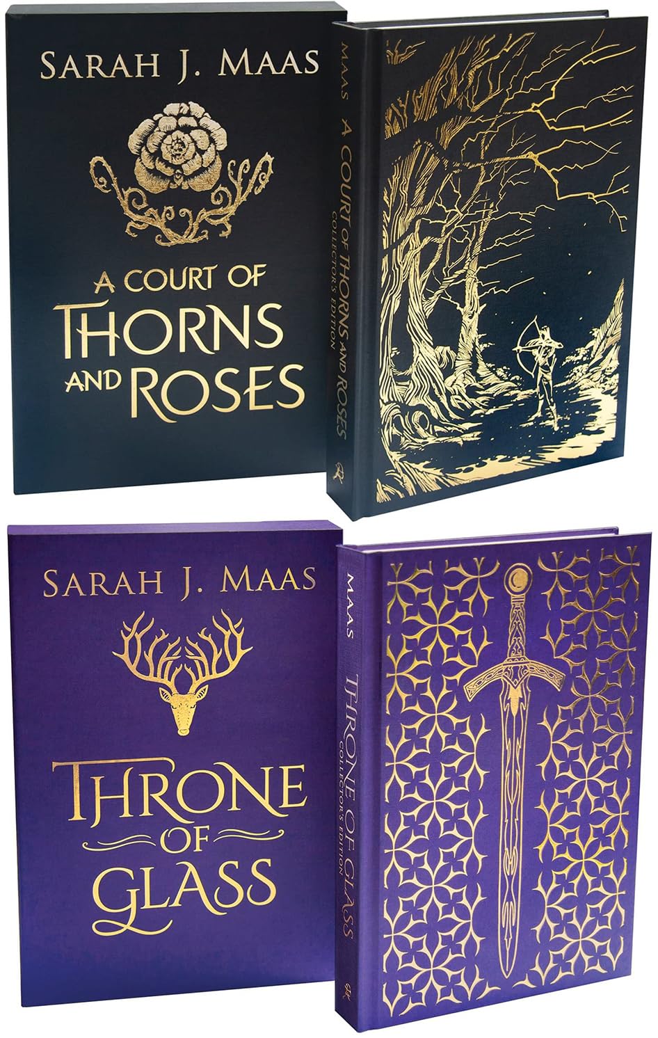 Throne of Glass Collector's Edition & A Court of Thorns and Roses Collector's Edition. Sarah J. Maas 2 Books Collection Set