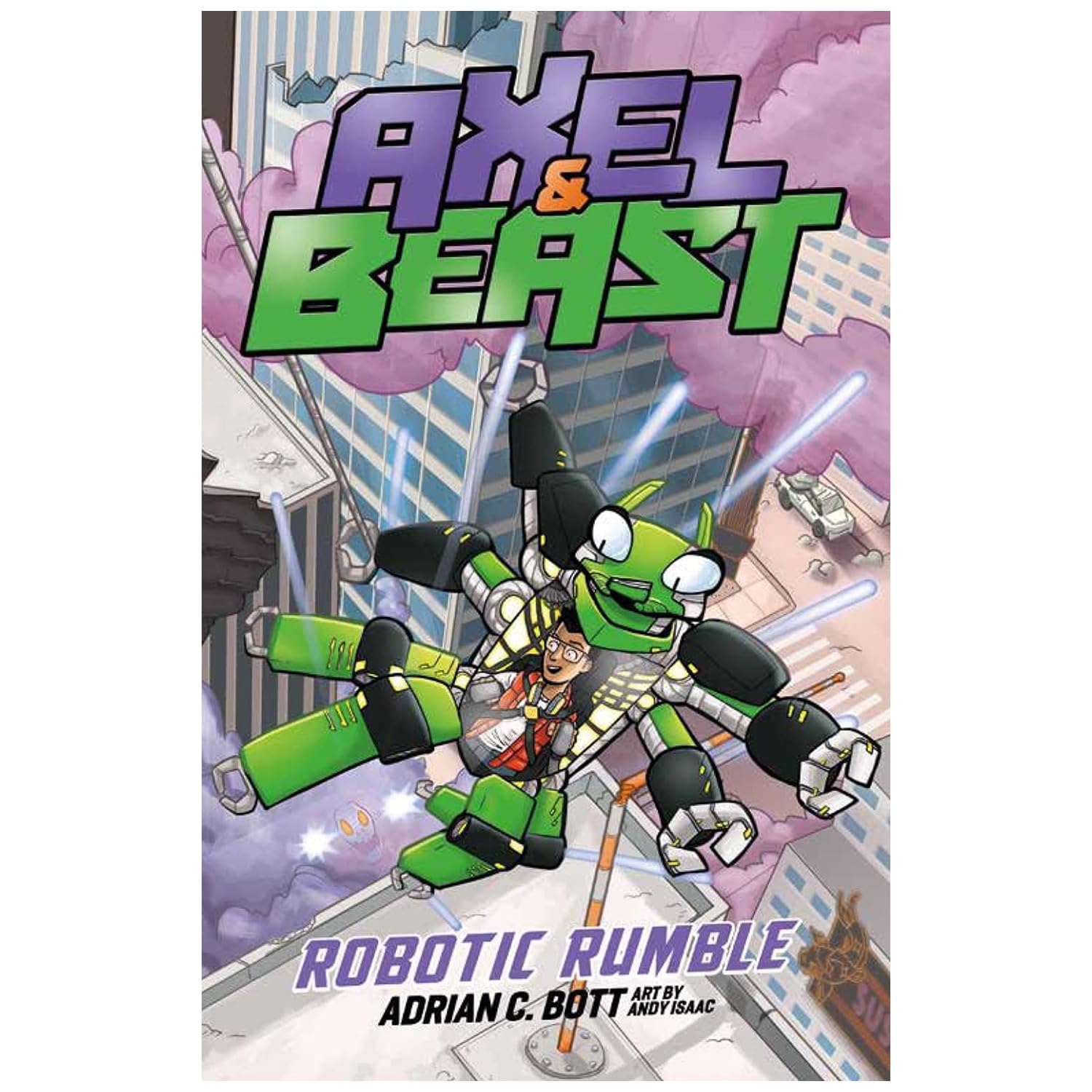 Axel & Beast Series 6 Books Set by Adrian C. Bott - Antarctic Attack, Castle of Cyborgs, The Grabbem Getaway, The Omega Operation, Robotic Rumble, Tropical Tangle