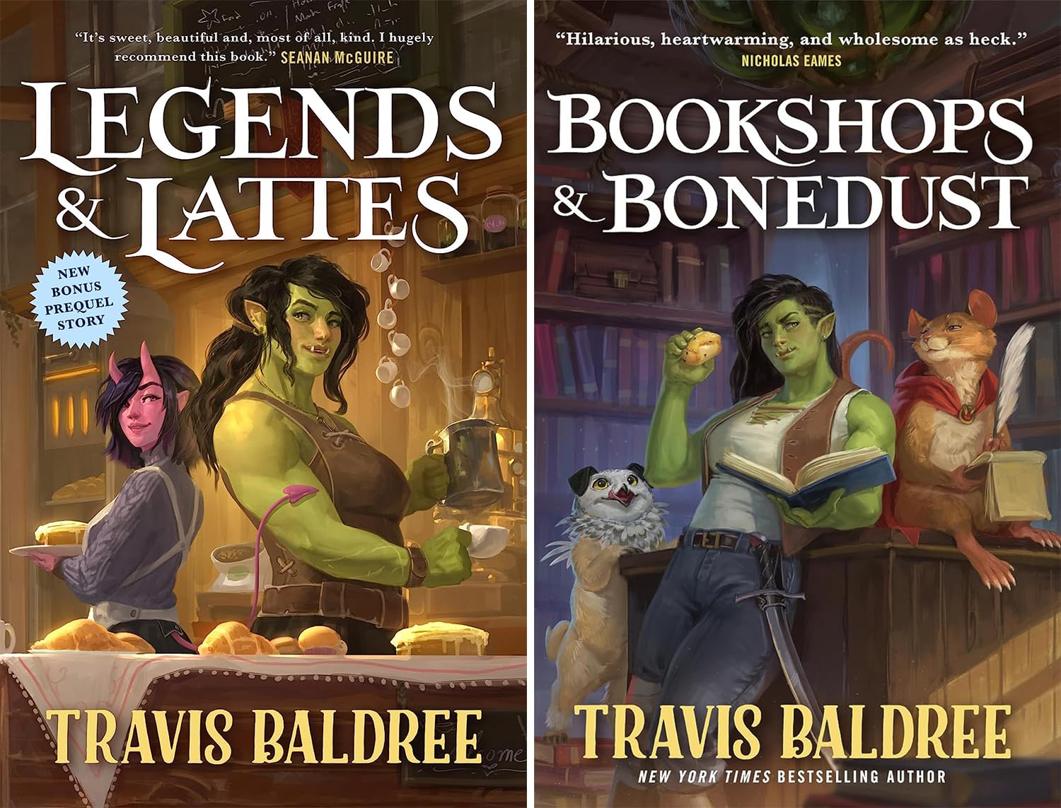 Legends & Lattes and Bookshops & Bonedust. 2 Books Set
