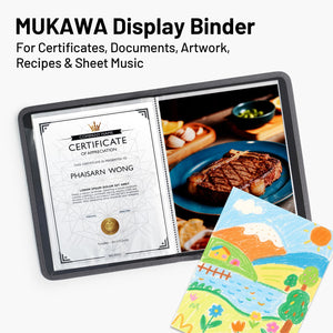 Mukawa 1 Pack 30-Pocket Binder, 8.5x11 (Black) Size Portfolio Folder with Clear Sleeves, Display 60 Pages,Presentation Folder, Art Portfolio Folder & Document Organizer For School& Office
